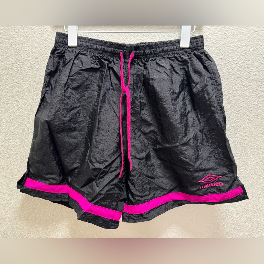 Umbro Deadstock Vintage Swim Trunks Bathing Suit Embroidered Drawstring Large